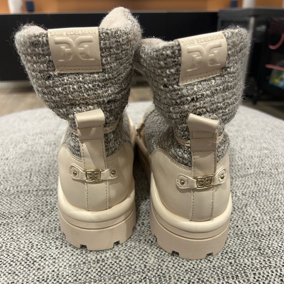 Sam Edelman Gray and Cream Ankle Boots - Picture 7 of 12